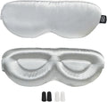 PROMEED 23 Momme Mulberry Silk Sleep Mask - Ultra Soft No-Pressure 3D Contoured Eye Mask with Eye Cups, Adjustable Blackout Sleeping Mask for Women & Men (Light Grey)