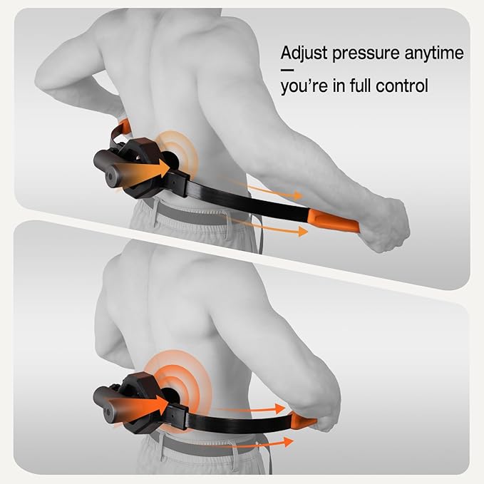 Massage Buddy Back Relief Bundle - Massage Gun Included for Hard -to-Reach Muscle Pain, Shoulders, Lower Back and Neck Massager