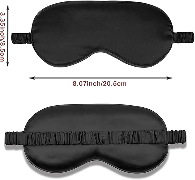 12PACK Silky Sleep Masks Satin Eye Mask Silk Eyes Cover for Sleeping Blackout Eyeshades Soft Blindfold Travel Nap Gifts