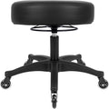 TAKE UR SEAT® All-Purpose Stools with Adjustable Seat and Easy Clean Performance Fabrics for Cleanroom Lab Medical Office Classroom Shop Garage Spa Massage Tattoo(Blade Wheels) (17" Black)