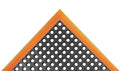 NoTrax 549S4040OB 549 Safety Stance 40" x 40" 4-Sided Black/Orange Safety Anti-Fatigue Drainage Mat