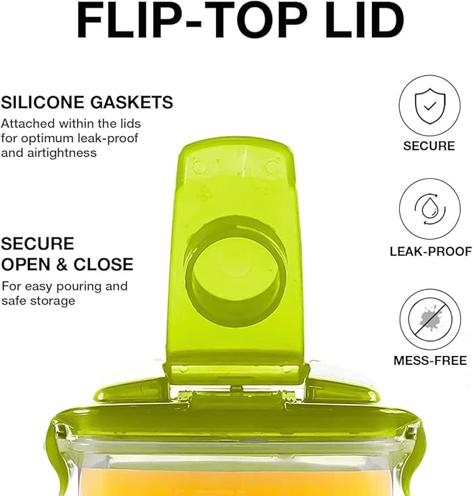 LocknLock Aqua Fridge Door Water Jug with Handle BPA Free Plastic Pitcher with Flip Top Lid Perfect for Making Teas and Juices, 2 Quarts, Green