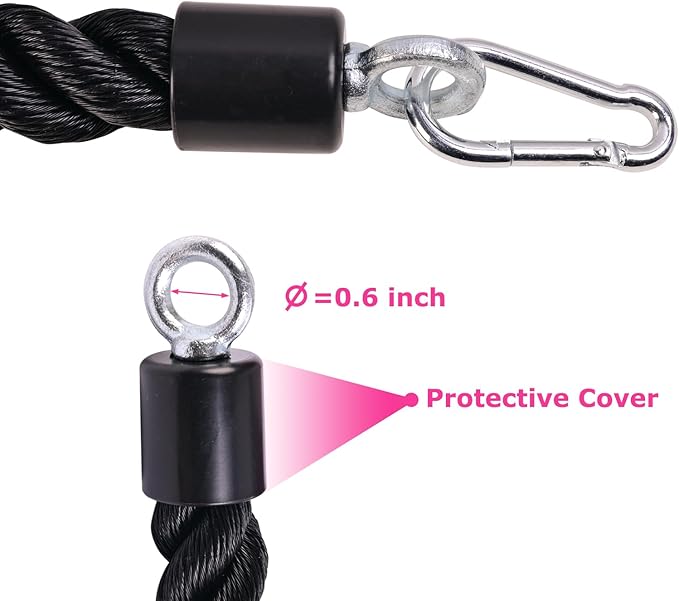 EnriQ Tricep Rope Pull Down,Heavy Duty Triceps Kit Easy to Grip & Non Slip Cable Attachment Ideal for Home Gym Face Pulls Tricep Push Down Rope System