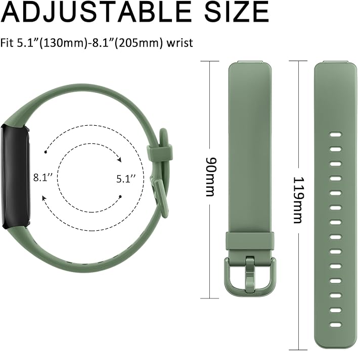 3 Pack Silicone Bands Compatible with Fitbit Inspire 3 Bands for Women Men, Adjustable Replacement Sport Wristbands Straps for Fitbit Inspire 3 Fitness Tracker
