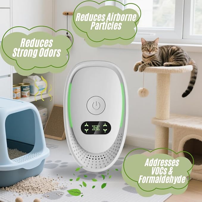 Smart Air Ionizer 4-Pack for Home with Night Light | Negative Ion Air Enhancer for Bedroom, Kitchen, Office | Helps Maintain Air | Quiet 0dB, Energy Efficient (1W) by TheOtherShore