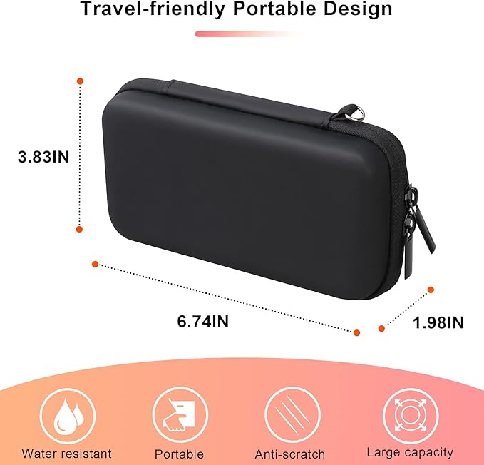 BOVKE Diabetic Supplies Travel Case, Storage Carrying Bag for Diabetes Testing Kit, Blood Glucose Monitor Meters, Test Strips, Medication, Lancets, Needles, Syringes and Other Diabetic Supplies, Black