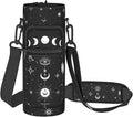Goth Moon Water Bottle Sling Bag for 25oz/32oz Tumblers,Adjustable Neoprene Water Bottle Carrier Bag,Insulated Carrier with Shoulder Strap & Phone Pocket - Halloween Goth Moon Gifts for Women
