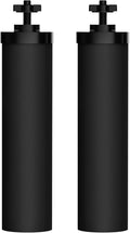 AQUA CREST NSF/ANSI 42&372 Certified Water Filter, Replacement for Berkey® Gravity Water Filter System, Berkey® Black Purification Elements, Pack of 2
