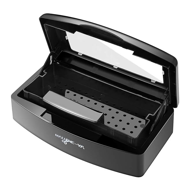 Plastic Sterilizing Tray,sterilization box,nail art tool sterilizer tray, Sterilizer Tray Box Nail Art Salon Sterilizing Too（black）
