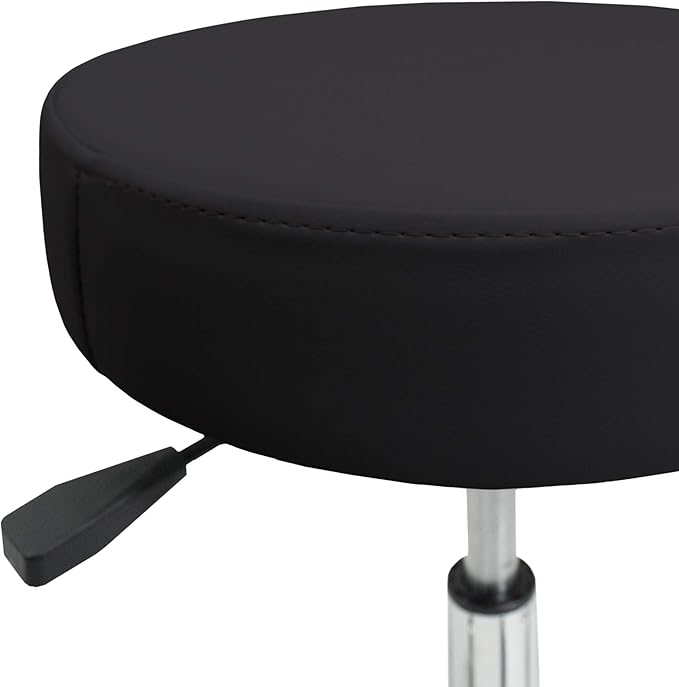 EARTHLITE Pneumatic Massage Salon Drafting Stool - No Leaking (vs. Hydraulic), Adjustable, Rolling, CFC-Free / Medical Spa Facial Chair