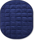 TONGDADA Weighted Lap Blanket 7lbs for Adult,Perfect for Relaxation, Lounging, Napping, Sleeping & Travel,Luxury Minky Weighted Body Blanket,Weighted Throw Blanket-Navy Minky, 29" x 24"