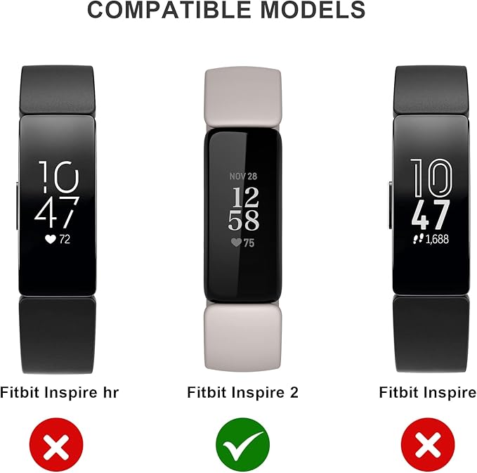 3 Pack Silicone Bands Compatible with Fitbit Inspire 2 Bands for Women Men, Adjustable Replacement Sport Wristbands Straps for Fitbit Inspire 2 / Ace 3 (Black/Navy Blue/Gray)