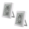 SONOFF AirGuard TH, Indoor Smart Zigbee Temperature and Humidity Sensor, 3.6'' LCD Display, App Monitoring with Charts, Notification Alerts, Data Export, Remote Data Display 2-Pack