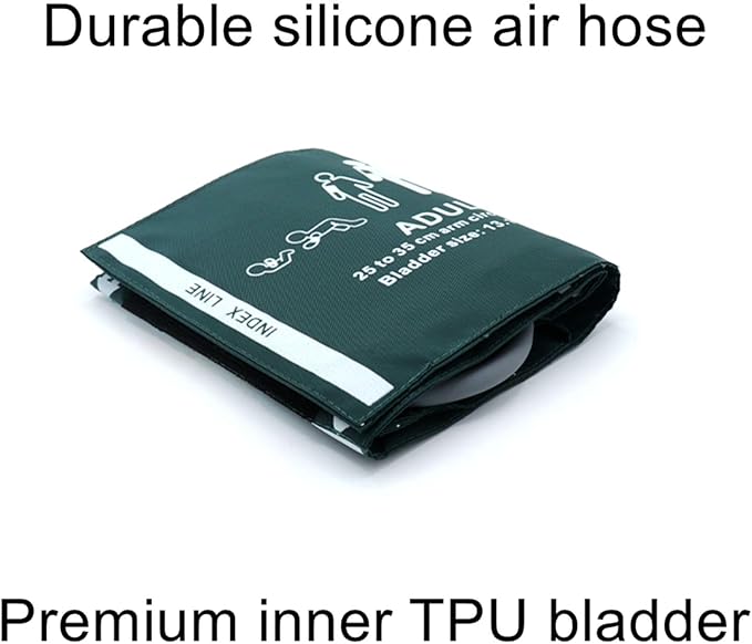 Universal NIBP Cuff with BP12 Connector for Adult, 25-35 cm Reusable Dual Tube Nylon Replacement BP Cuff with Inner Airbag for Blood Pressure Monitor Machine