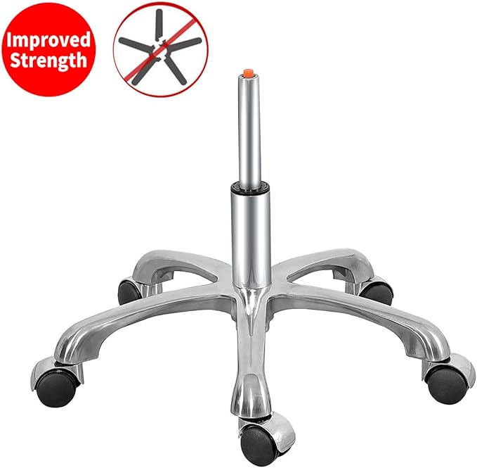Swivel Rolling Stool Round Chair,Thick Sturdy Padding,Adjustable Stool with Wheels for Doctor,Medical,Massage Salon,Office,Shop(Black) (no Back, Black)