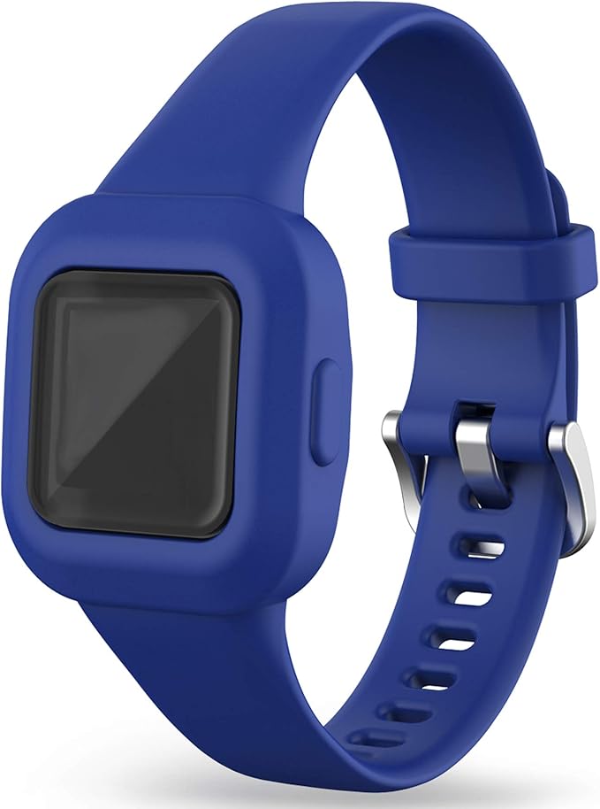 FitTurn Band Compatible with Garmin vivofit jr. 3 Bands Kids Replacement Accessory Soft Silicone Band 130-175mm Size for vivofit jr 3 Fitness Tracker Ages 4+ for Kids Wristbands (Navy Blue)
