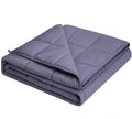 KPBLIS Weighted Blanket 15 lbs 48" x 72" for 130-170 lbs, 7 Layers Heavy Blanket with Cooling Breathable Cotton and Glass Beads, Dark Gray