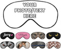AMAPARK Custom Eye Mask for Sleeping Personalized with Picture Text Logo Sleep Masks Gift for Wedding Anniversary Party Favor, White