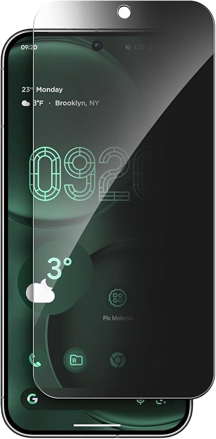 magglass Tempered Glass for Google Pixel 9 Pro XL Privacy Screen Protector (Fingerprint Unlock Compatible) with Easy Install Alignment applicator (6.8")