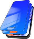 Privacy Screen Protector for iPhone 14 Pro Max Tempered Glass for iPhone 15 Plus, 2 Pack 25 Degree Anti-Spy Anti-Blue Light Eye Protection with Installation Frame Anti-Scratch Case Friendly (6.7 inch Blue)