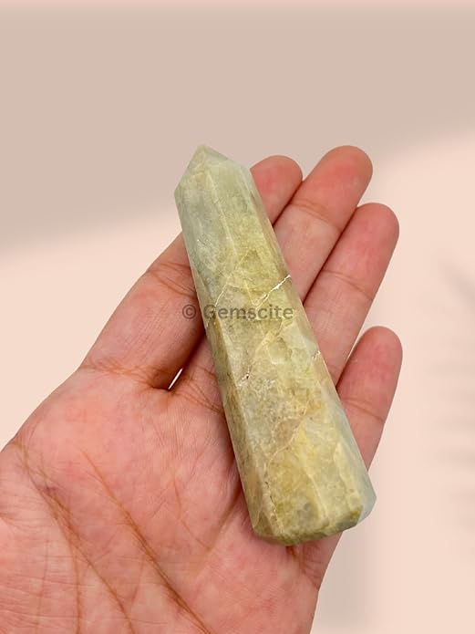WholesaleGemShop 3 Inch Gemstones Obelisk Tower Jumbo Facet Aura Rock Crystal Natural Polished Earth Wand Spirit