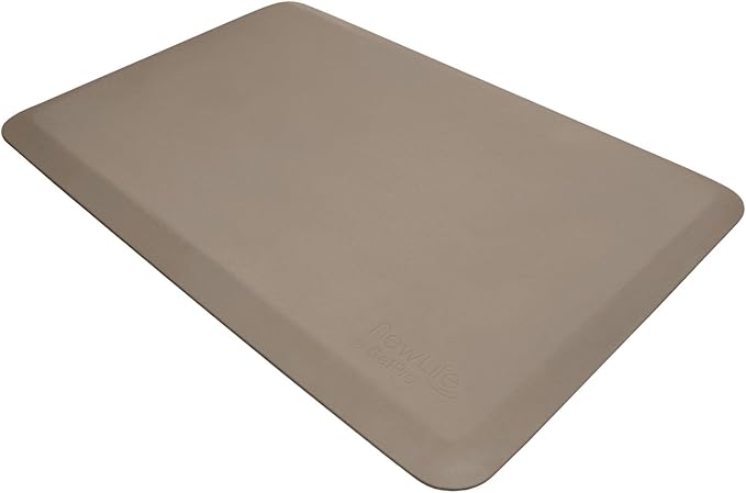 NewLife by GelPro Anti Fatigue Mat: Eco-Pro Foam Anti-Fatigue Comfort Mat - Standing Desk Pad - Professional Floor Mats for Commercial & Industrial Work - 20” x 32” Non Slip Ergonomic Mat - Taupe