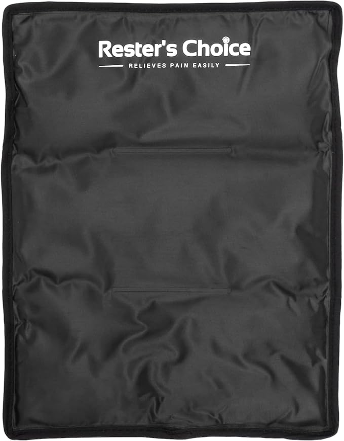 Ice Pack for Injuries Reusable, Soft Gel Flexible - (Large: 11"x14.5") for Hip, Shoulder, Knee, Back - Comfy Cold Pack Compress for Swelling, Bruises, Surgery (Black, 1 Pack)