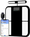 Scale for Body Weight - 8 Electrodes High Precision Digital Scale for BMI - 56 Body Composition Metrics - Bluetooth Bathroom Scale with LED for Home/Fitness