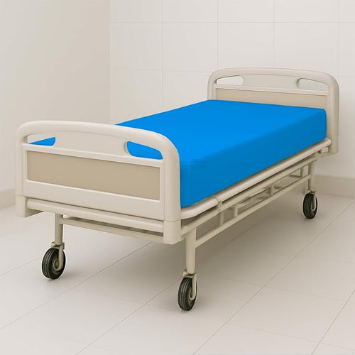 1 Pack Fitted Hospital Bed Sheets - Soft Microfiber Hospital Fitted Sheet - Hospital Bed Fitted Sheets (Turquoise Blue, 36" x 84" x 12")
