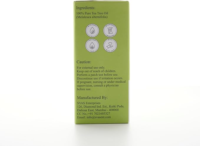 100% Pure Tea Tree Oil | Natural Skin & Acne Care, Cleansing Aromatherapy Oil for Blemishes, Scalp & Nail Health, Undiluted Therapeutic Grade – 1 fl oz, 30 ML