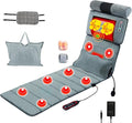 Heated Full Body Massage Mat – 10 Motors Vibration Massage Pad for Bed, with Inflatable Neck Pillow & Lumbar Support, 3 Timer Settings, Electric Shiatsu Back Massager for Home Use