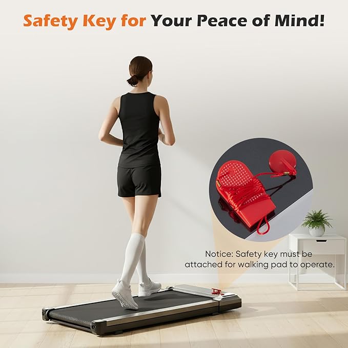 NEWBULIG Walking Pad Treadmill, 3 Mode Portable Under Desk Treadmill for Home Small, Low Noise Walking Mat with Remote Control and LED Display