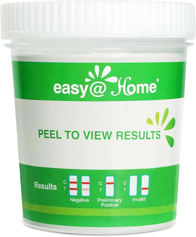 Easy@Home 5 Pack Drug Test Cup for 5 Popular Drug Tests Marijuana (THC),Amphetamine (AMP),Cocaine (COC), Methamphetamine (MET), Opiate (OPI 2000) - #ECDOA-254