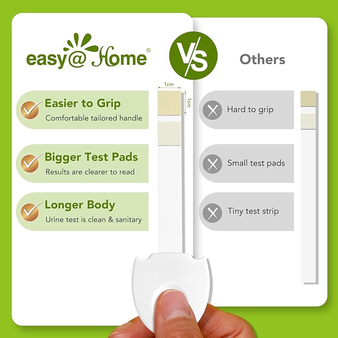 Easy@Home Urinary Tract Infection Test Strips - 3 Pack UTI Test for Women | Individually Wrapped for 2-Year Shelf Life | Detects Leukocytes & Nitrite | Home & Travel Essentials #UTI-EZU-102