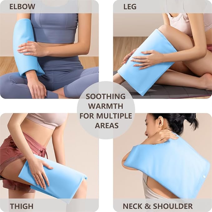 Boncare® Stay-On Small Vinyl Electric Heating Pad for Neck and Shoulders and Back Without Auto-Off, Low & High Heat Levels, Waterproof Hot Heat Pad with Washable Cover (11.5"x13.5", 1-Pack)