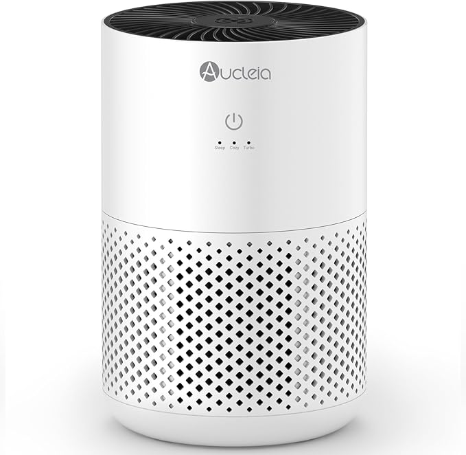 Air Purifiers for Bedroom Home with H13 True HEPA Filter, 20dB Quiet Air Cleaner for Pets Hair Dander Odor, Smoke Dust Pollen, Aromatherapy Function, White