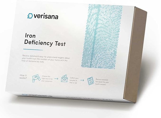Iron Deficiency Test for Men - Determine Your ferritin Value Easily & conveniently from Home by CLIA-Certified Lab - Verisana