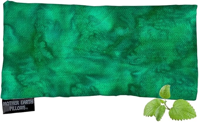 Mother Earth Pillows Therapeutic Eye Pillow (Green Print - Relieve Herbal Blend)
