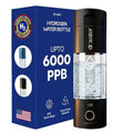 Hydrogen Water Bottle - 6X More Hydrogen Concentration - 6000PPB Hydrogen Water Bottle Generator - Portable Hydrogen Water Machine | Certified H2 Generator - Hydrator Pro Black