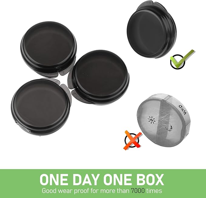 3PCS Small Pill Box, Travel Round Pill Case, Portable Medicine Pill Container Holder, Daily Mini Pill Organizer for Purse Pocket to Hold Vitamin Medication Fish Oil Supplement
