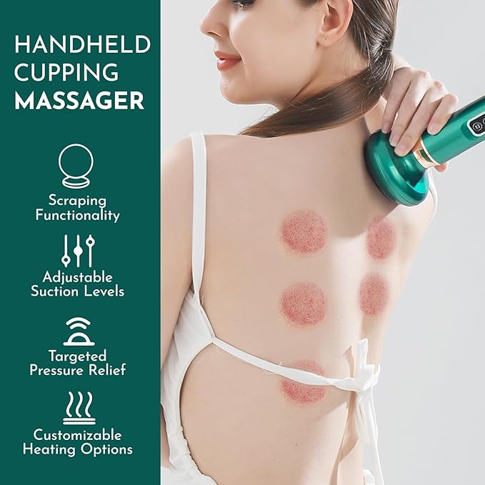 Intelligent Handheld Massage Tool for Anti - Cellulite, Electric Cupping Device with 12 Suction Modes. This Fat Remover Massager is suitable for Arms, Legs, Back and can be Used at Home. (white)