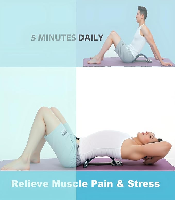 Multi-Level Back Stretching Device - Immediate Relief for Herniated Disc, Sciatica, Scoliosis,Lower and Upper Back Stretcher Support and Pain Relief