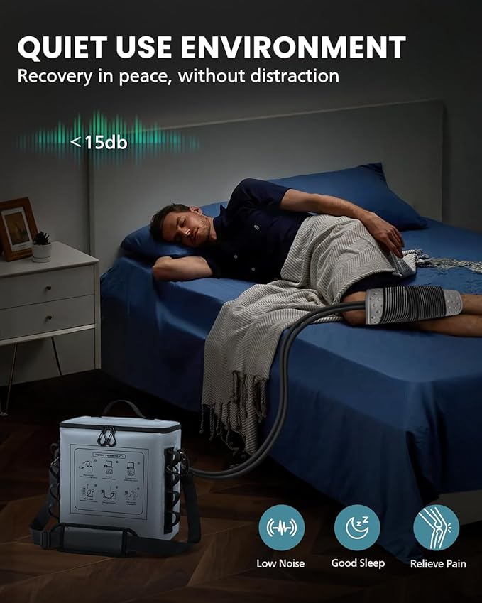 Cold Therapy Machine with Timer, Portable Ice Machine for Knee After Surgery, Knee Replacement Recovery System with Compression Pad for Shoulder, Hip and Ankle-Gary