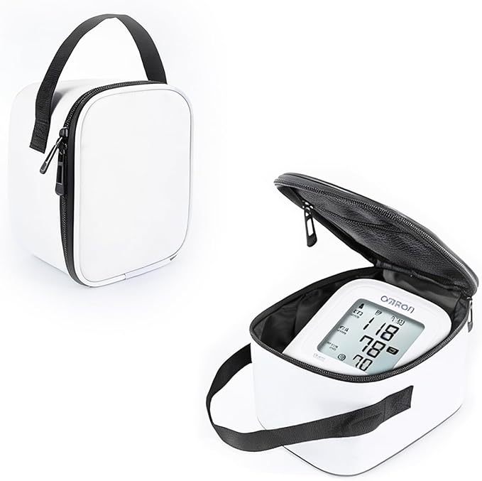 Home Blood Pressure Monitor Portable Storage Organizer Bag with Handle Compatible with Smart Upper Arm Blood Pressure Monitor,Digital Wrist Blood Pressure Monitor Travel Carrying Storage Bag(Bag Only)