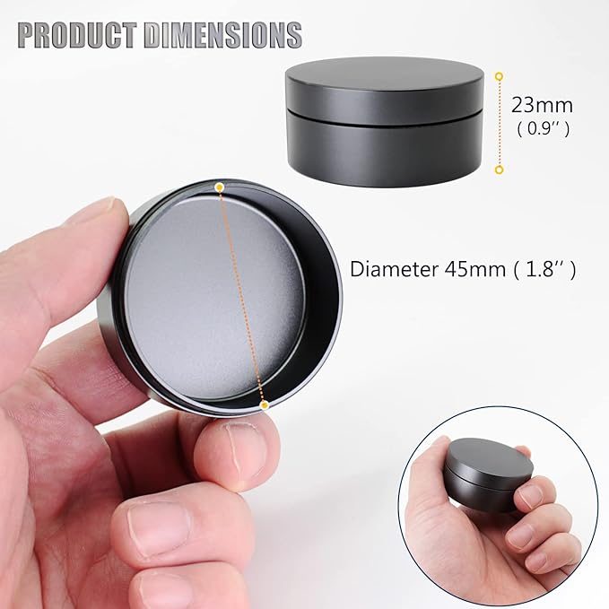 Portable Daily Pill Case, Heavy Duty Aluminium Alloy Round Pill Box, Waterproof Travel Pill Organizer, Pocket Purse Medicine Vitamin Holder EDC Container for Outdoor Camping Working
