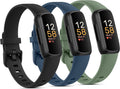3 Pack Silicone Bands Compatible with Fitbit Inspire 3 Bands for Women Men, Adjustable Replacement Sport Wristbands Straps for Fitbit Inspire 3 Fitness Tracker