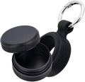 Premium Carrying Case + Clip - Small Metal Keychain Holder for Earplugs & Pills, Waterproof Airtight Aluminum Travel Pill Case with Silicone Sleeve, 1 Spring Clip, Fits Loop/Eargasm/Vibes