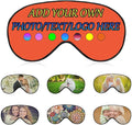 Personalized Eye Mask, Custom Eyeshade Blindfold Add Your Design Image Text Customized Eye Cover with Adjustable Strap for Sleeping Travel Work Naps Blocks Light, OrangeRed