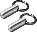 Keychain Pill Holder,Titanium Micro Pill Cases Keychain Small Portable Pill Box for Purse Wallet Pocket,Waterproof Daily Pill Container Organizer Fob for Outdoor Travel Camping (2Pack)