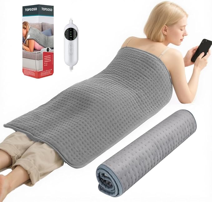 Extra Large Heating Pad for Back Pain Relief, 20x40 Inches, Full Body Heating Pad with Moist Heat Therapy, 10 Temperature Settings, 3 Auto Shut-Off Timers & Soft Flannel Cover, Gifts for Women Men